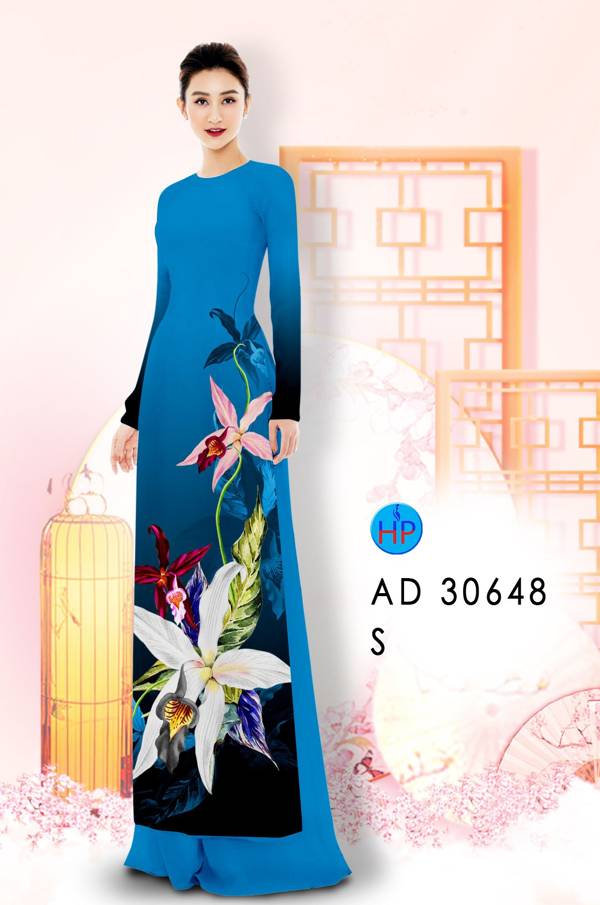 Vải Áo Dài Hoa Ly AD 30648 50